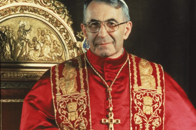 A 1978 photo of Pope John Paul I standing before the papal throne in Vatican City. Pope Francis has approved crediting a miraculous healing to one of his late predecessors, John Paul I. Francis' signing off on the 2011 recovery in Argentina of a child moves John Paul I along the path toward possible sainthood. John Paul was pontiff from Sept. 3 till Sept. 28, 1978, when he was found dead in his bed. ()