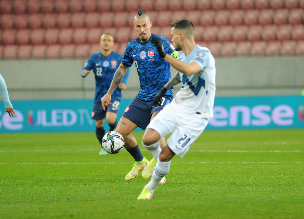 FUTBAL : Slovensko - Slovinsko (kvalifikácia o postup na MS 2022), Marek Hamšík