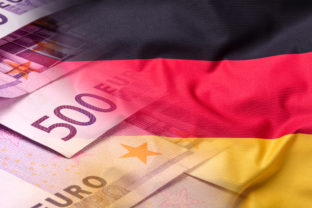 Nemecko, vlajka, peniaze, euro