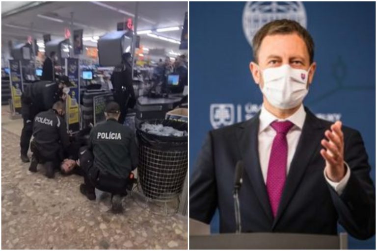 Supermarket, zásah, polícia, Piešťany, supermarket