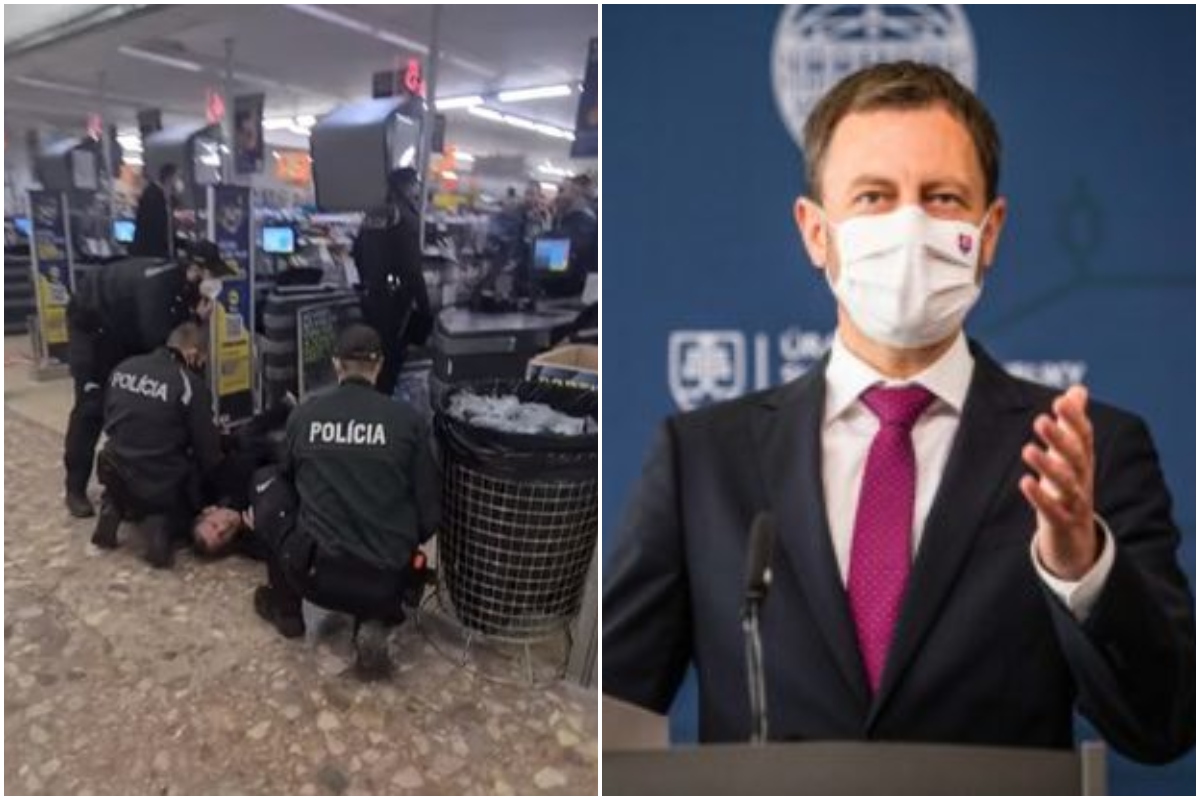 Supermarket, zásah, polícia, Piešťany, supermarket