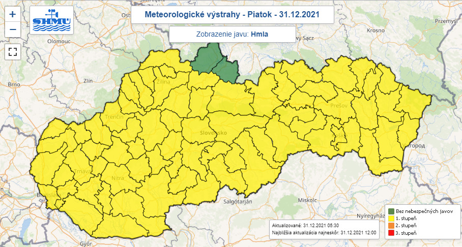 Počasie, hmla