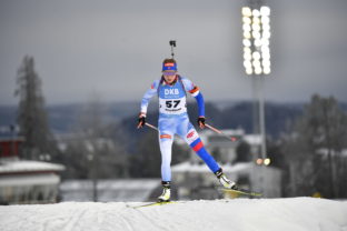 of Slovakia in action during the women's 15km individual race at the IBU World Cup biathlon season opening at Ostersund Ski Stadium in Ostersund, northern Sweden, Saturday Nov. 27, 2021. ()
