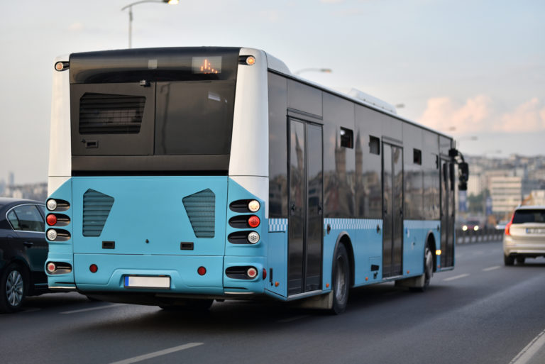 Autobus, cesta, mesto