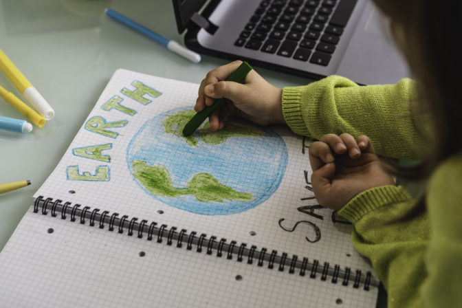 životné prostredie, škola, dieťa, kreslenie