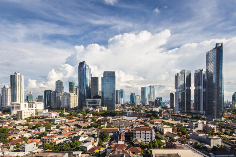 Aerial view of Jakarta, Indonesia capital city