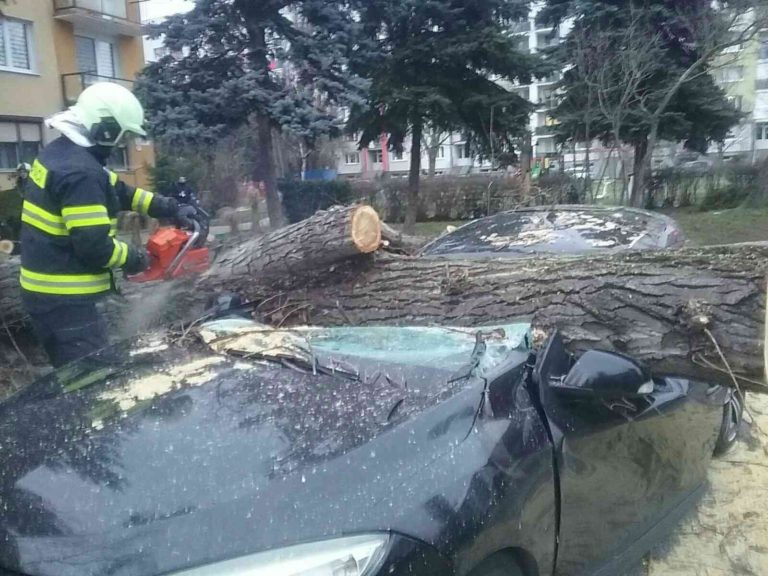 Hasiči, silný vietor