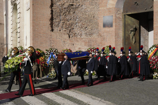 Italy EU Sassoli Funerals