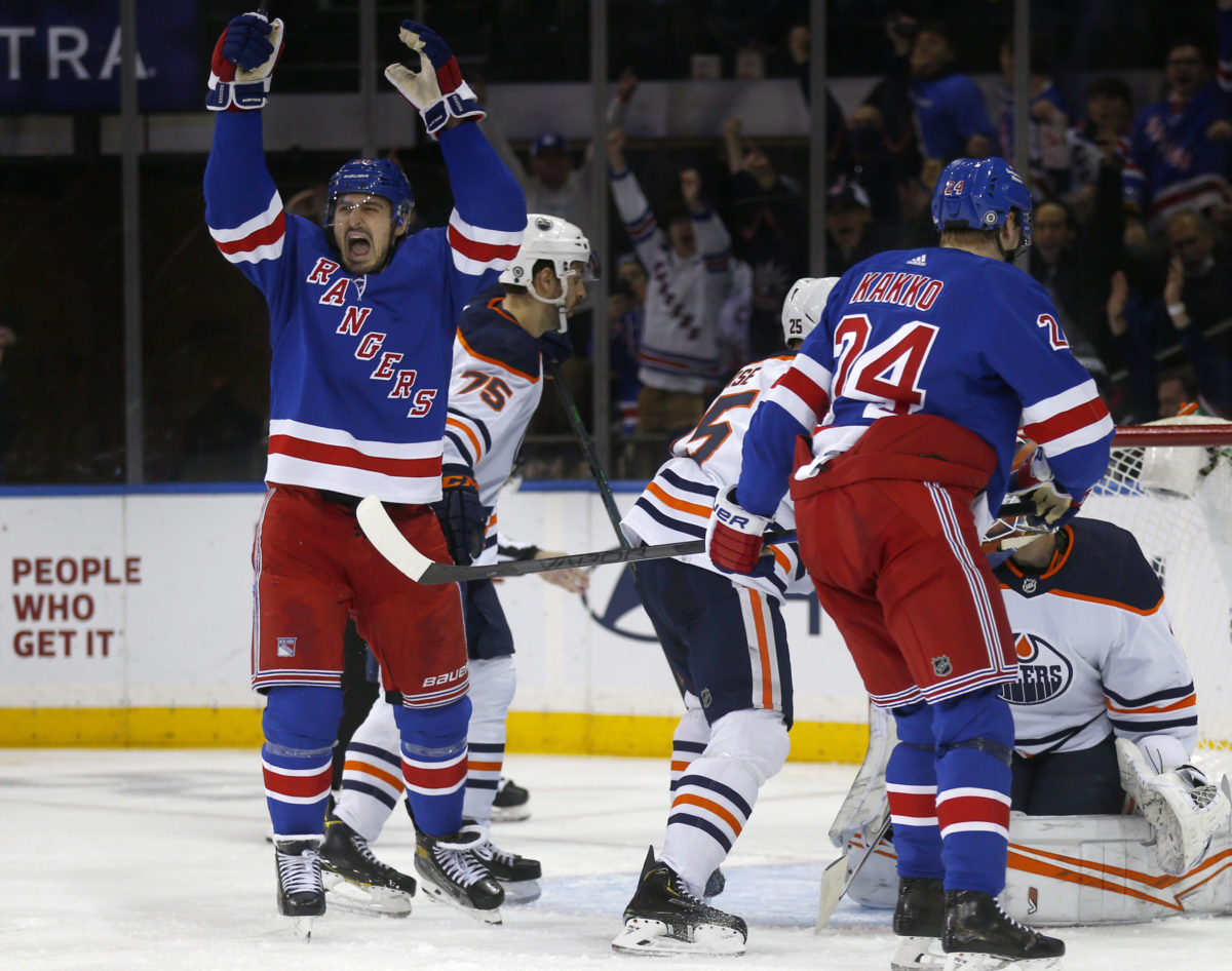 Oilers Rangers Hockey
