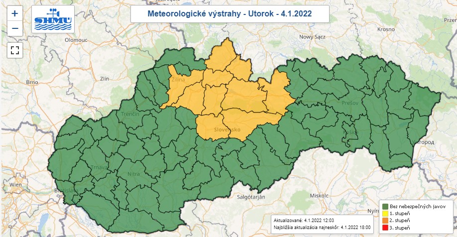 Výstraha, SHMU