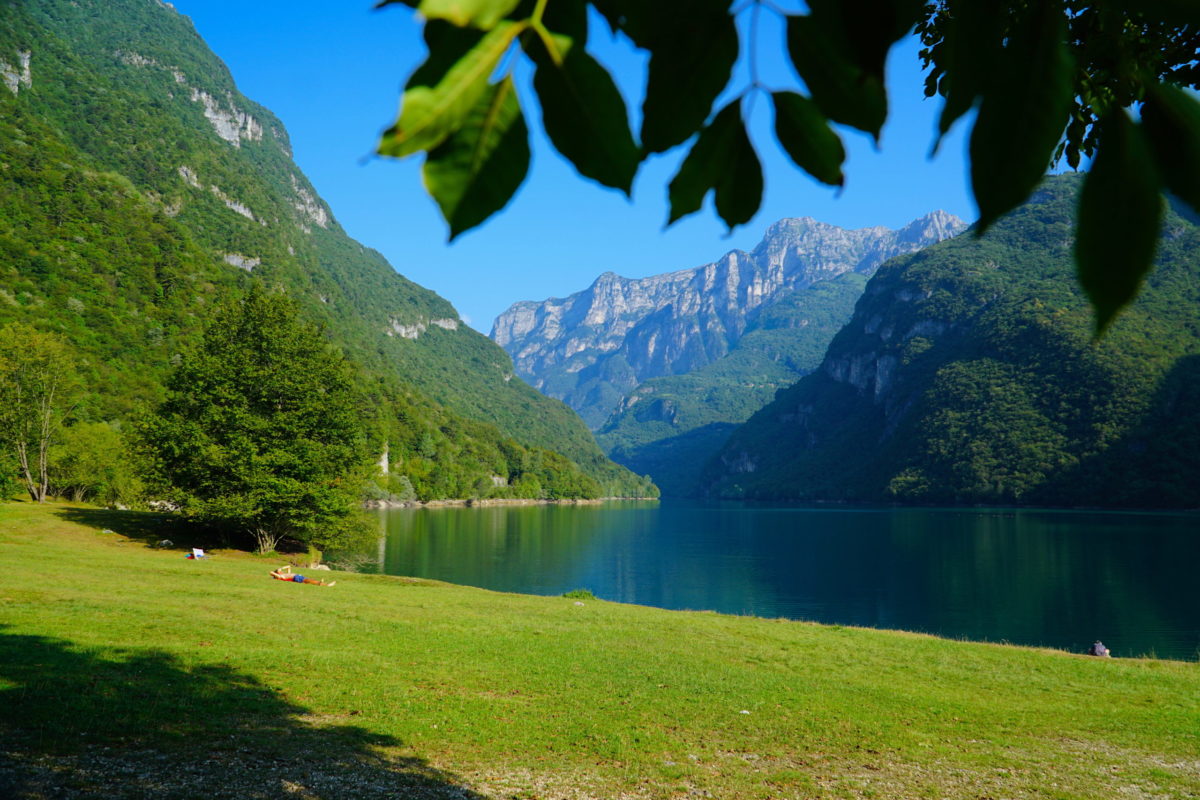 The Lago del Mis is lake in Belluno, Veneto, Italy, looks very