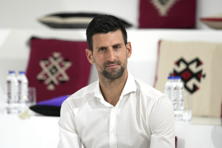 Novak Djokovic Serbian tennis star Novak Djokovic attends a presentation of the Novak Djokovic Foundation in the Serbian pavilion at Dubai Expo 2020, in Dubai, United Arab Emirates, Thursday, Feb. 17, 2022. Djokovic on Thursday received a warm welcome in Dubai, where he visited the world's fair following the global drama around his decision to remain unvaccinated.