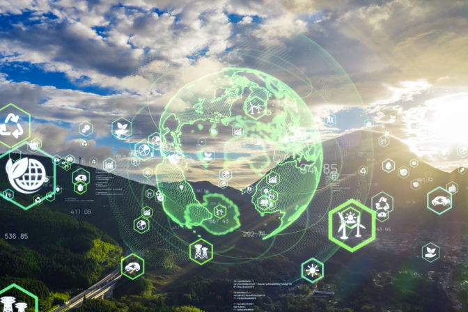 Environmental technology concept. Sustainable development goals. SDGs.