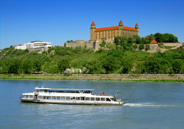 Bratislava castle and river