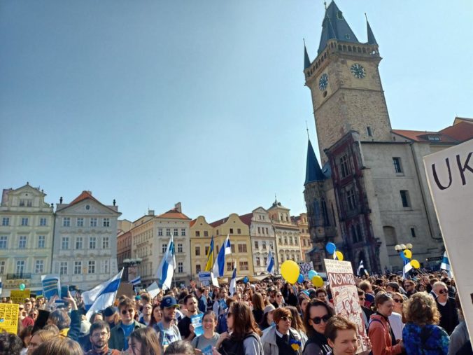Česko, Praha, protest
