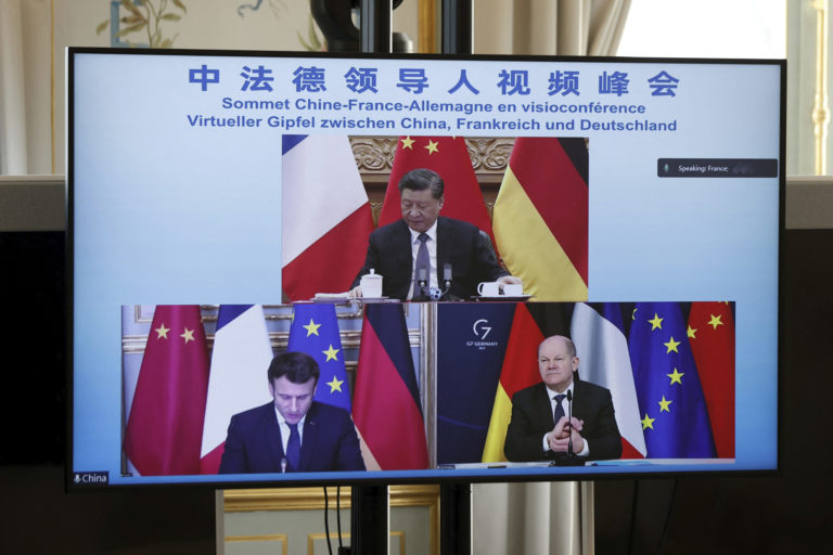 Macron, Scholz, Si Ťin pching