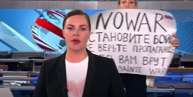 Marina Ovsjannikovová, propaganda, médiá, rusko
