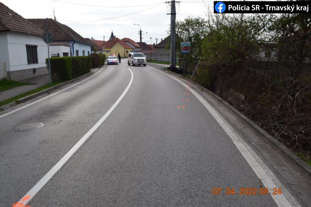Tragická nehoda motocyklistu, Malá Mača, Trnavský kraj
