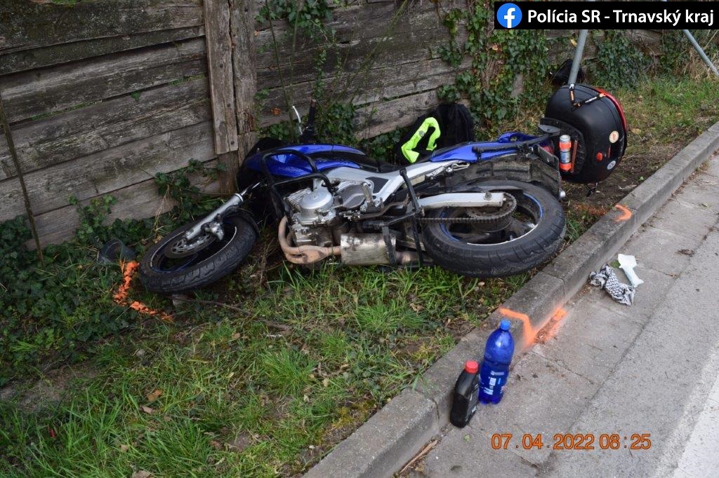 Tragická nehoda motocyklistu, Malá Mača, Trnavský kraj
