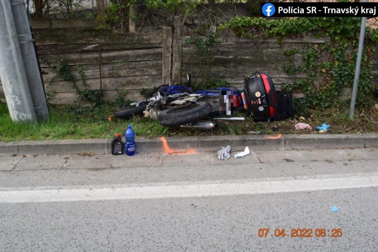 Tragická nehoda motocyklistu, Malá Mača, Trnavský kraj