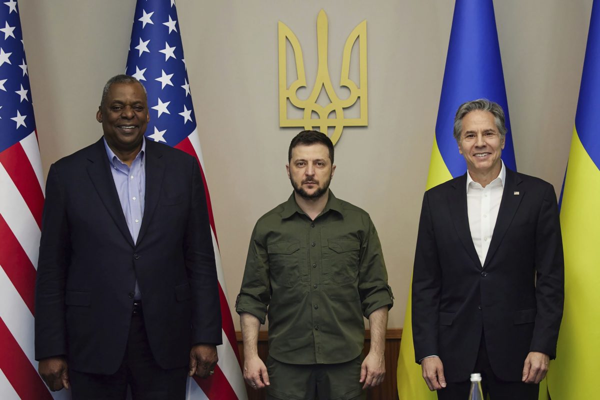 Lloyd Austin, Volodymyr Zelenskyj, Antony Blinken