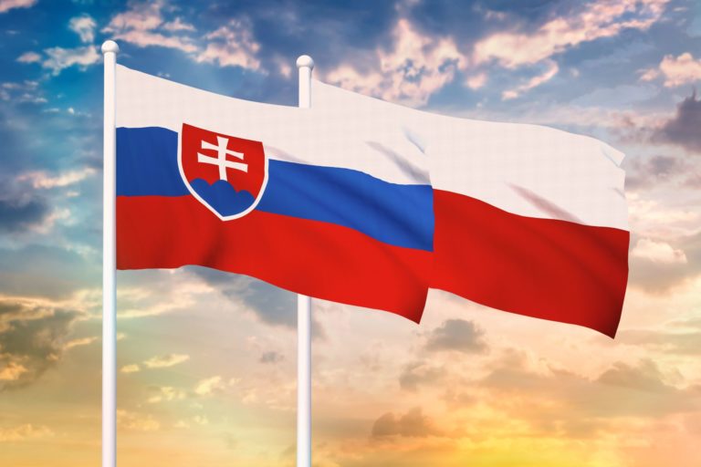 Poľsko, Slovensko, vlajky