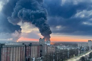 Požiar, sklad ropy, Rusko