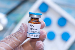 Human papillomavirus HPV vaccine vial
