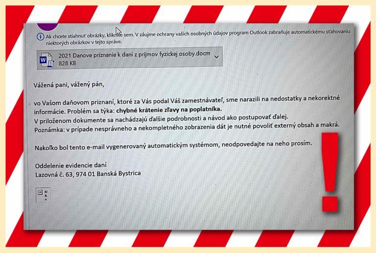 Podvod, email