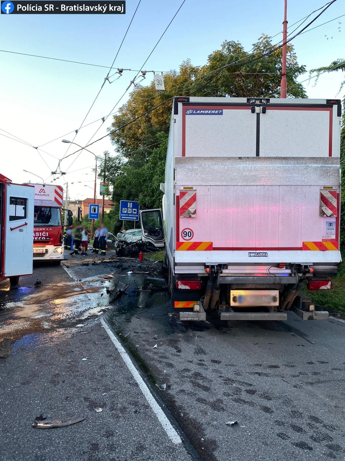 Nehoda, Gagarinova ulica, Bratislava