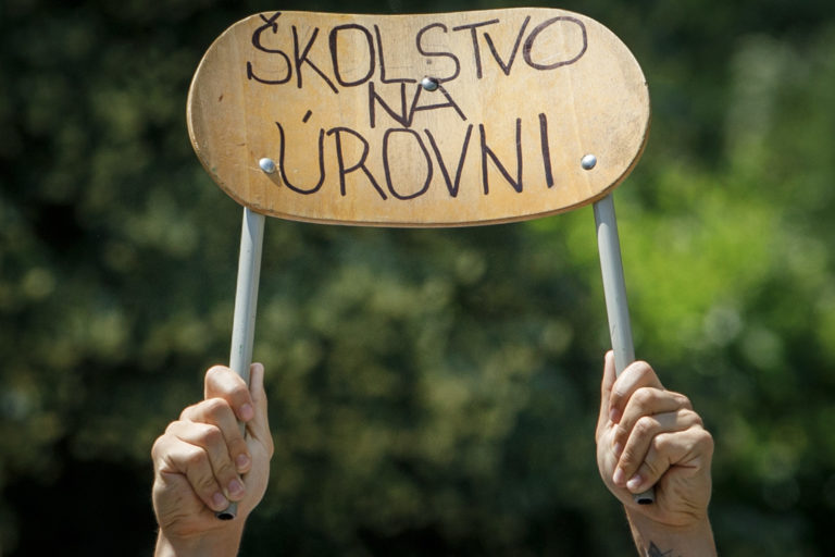 Protest Za lepšie podmienky v školách