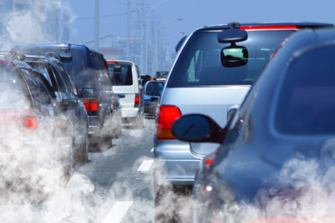 Auto, znečistenie, smog