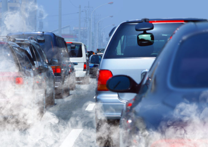 Auto, znečistenie, smog