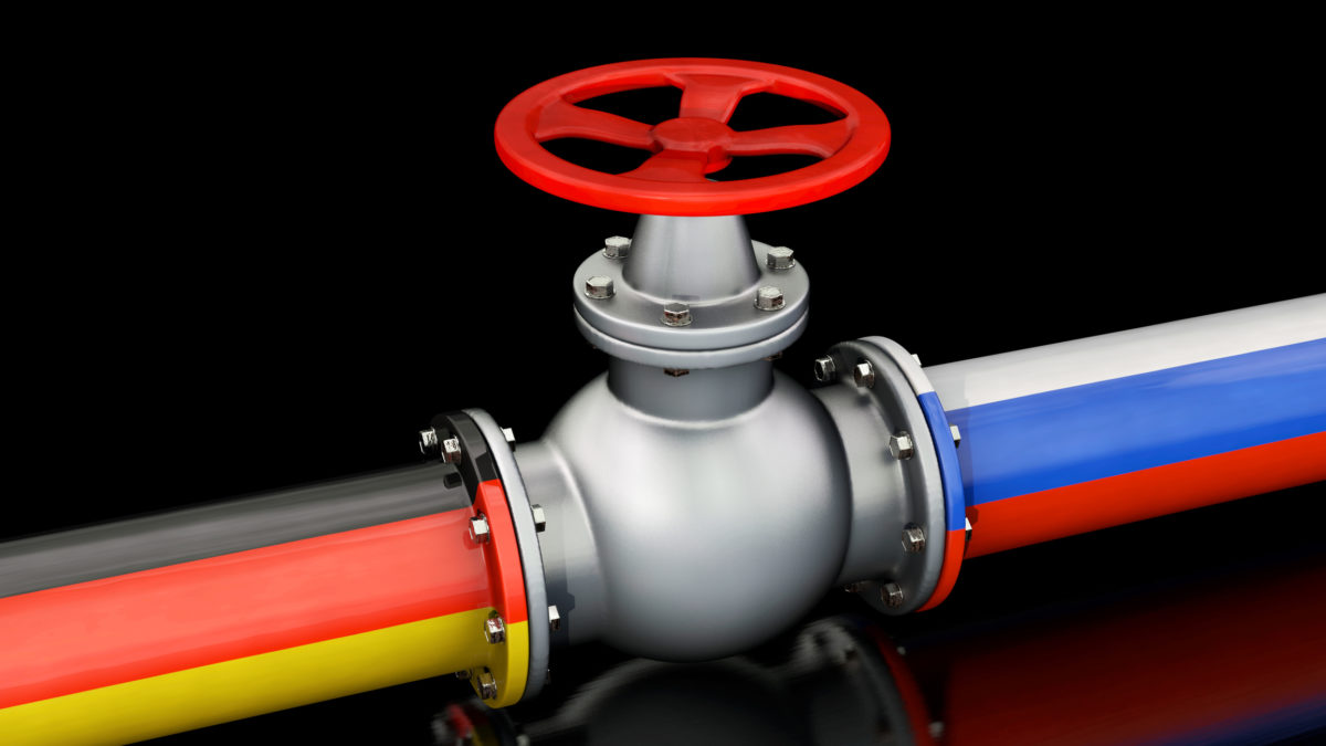 Nord Stream 2 - natural gas pipeline with gas tap
