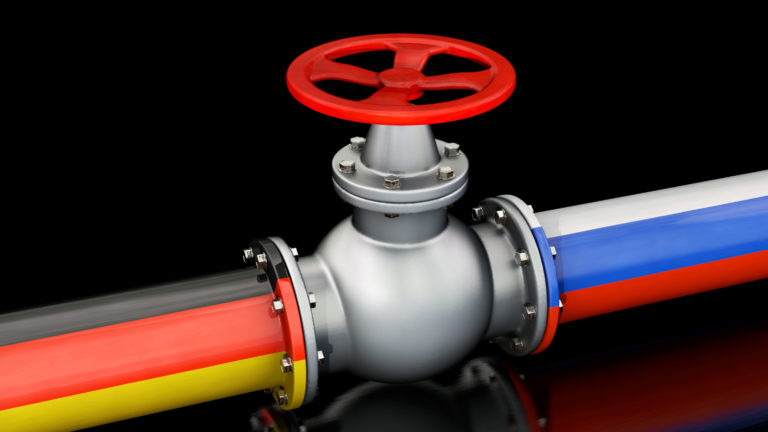 Nord Stream 2 - natural gas pipeline with gas tap