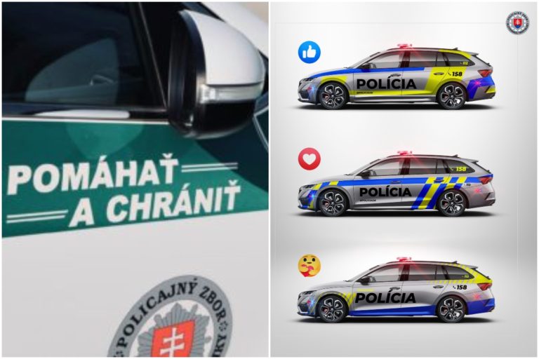 Policajné autá, nový dizajn, nová farba
