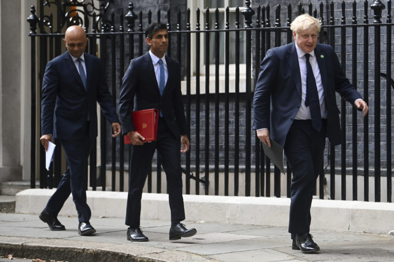 Sajid Javid, Rishi Sunak, Boris Johnson