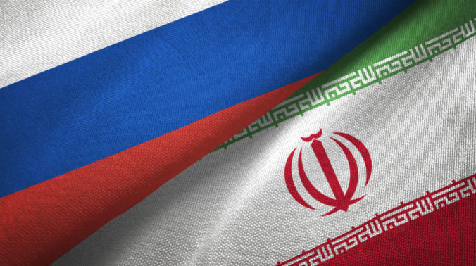 Irán, Rusko, vlajky