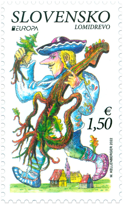 Lomidrevo, poštová známka