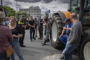 Holandsko, farmári, protest