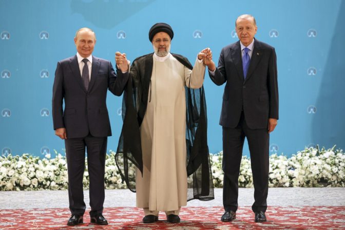 Vladimir Putin, Ebráhím Raísí, Recep Tayyip Erdogan
