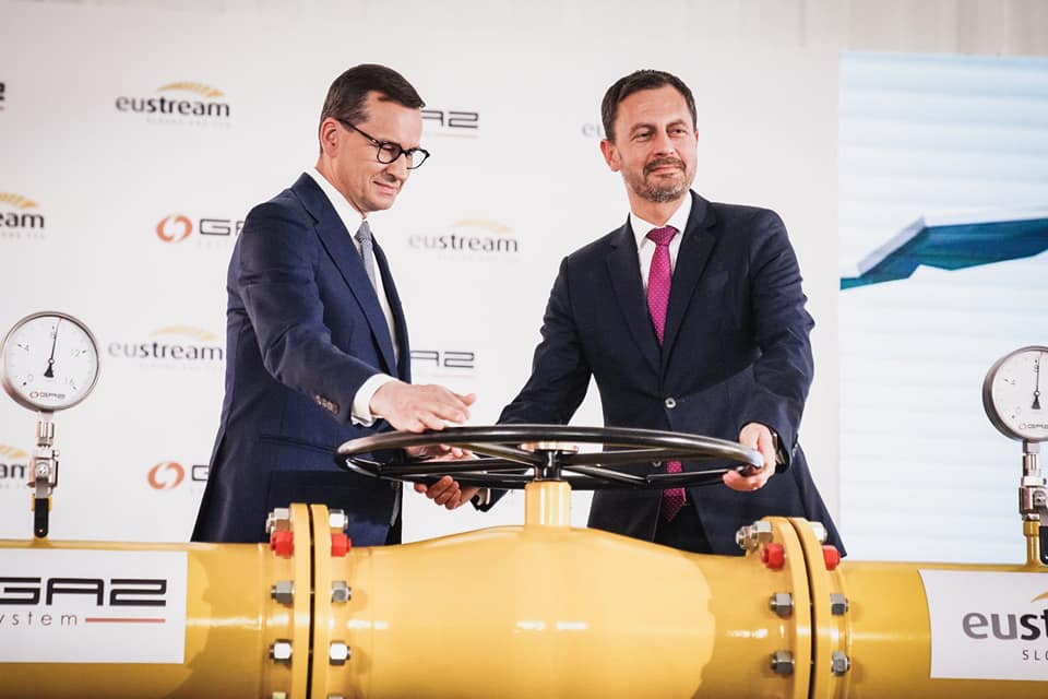 Eduard Heger, Mateusz Morawiecki, plynovod