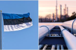Estónsko, vlajka, energetika, plyn