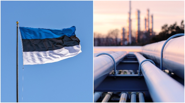 Estónsko, vlajka, energetika, plyn