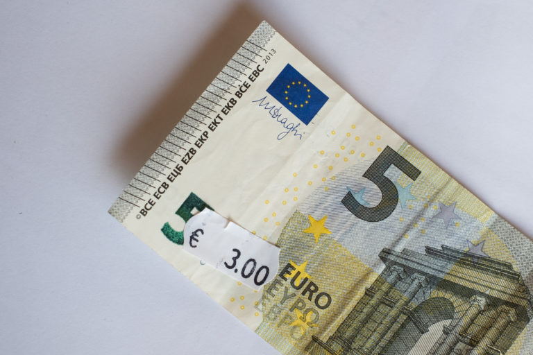 Inflation in Europe, hyper inflation, devaluation concept.