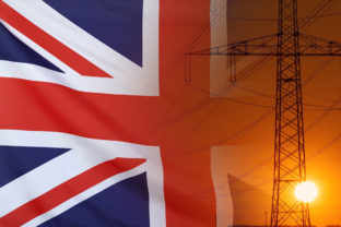 Energie, elektrina, elektrické vedenie, Veľká Británia, vlajka
