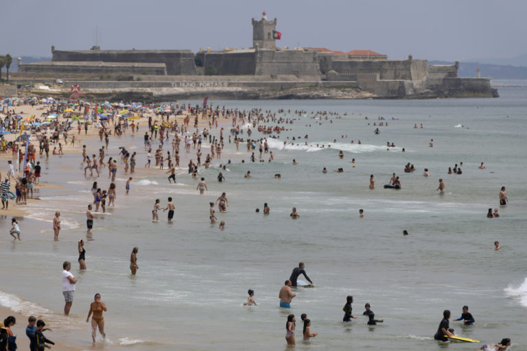 Carcavelos Beach, Portugalsko, pláž, horúčavy