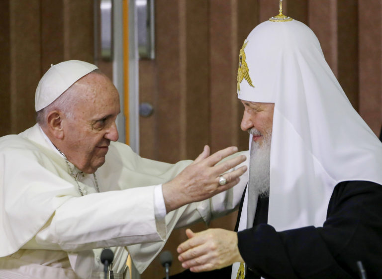 Ruský patriarcha Kirill, pápež František