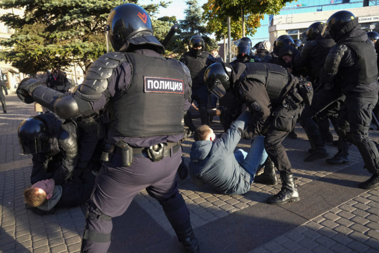 Vojna na Ukrajine, mobilizácia, protest