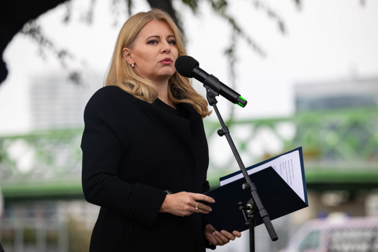 v príhovore počas oficiálneho otvorenia zrekonštruovaného okolia Pamätníka obetiam extrémizmu na Tyršovom nábreží v Bratislave. Bratislava, 27. september 2022.